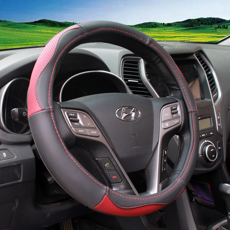 Κάλυμμα τιμονιού από γνήσιο δέρμα, έξι τμημάτων, αθλητικό στυλ, καθολική εφαρμογή, απορροφά τον ιδρώτα, αναπνέει, αντιολισθητικό, Eternity