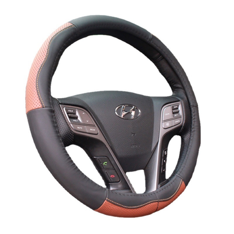 Κάλυμμα τιμονιού από γνήσιο δέρμα, έξι τμημάτων, αθλητικό στυλ, καθολική εφαρμογή, απορροφά τον ιδρώτα, αναπνέει, αντιολισθητικό, Eternity