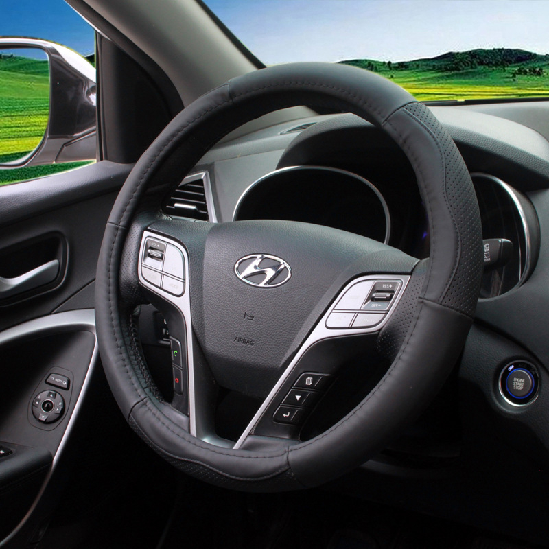 Κάλυμμα τιμονιού από γνήσιο δέρμα, έξι τμημάτων, αθλητικό στυλ, καθολική εφαρμογή, απορροφά τον ιδρώτα, αναπνέει, αντιολισθητικό, Eternity