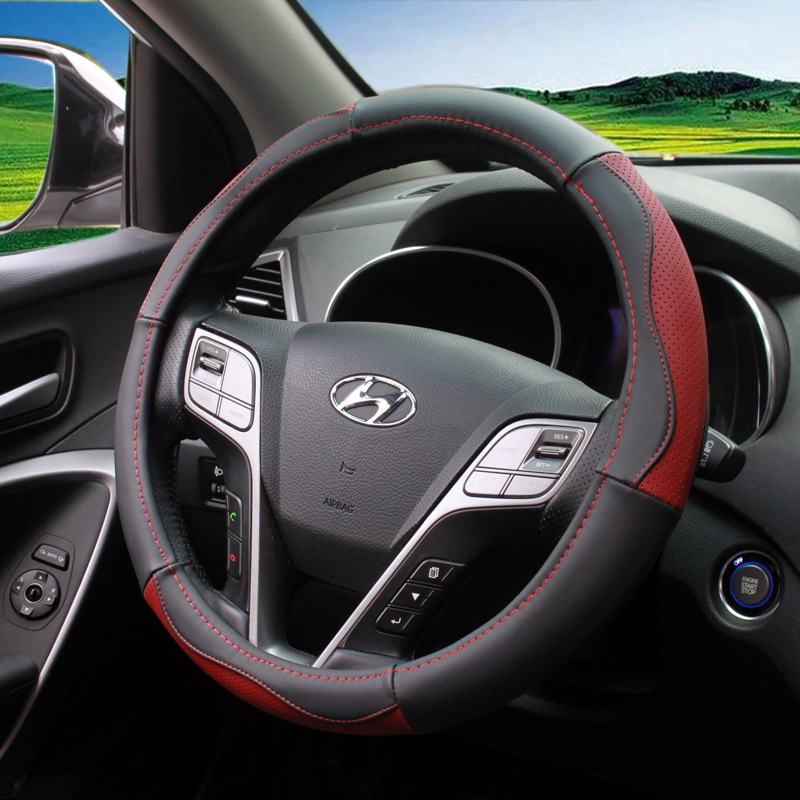 Κάλυμμα τιμονιού από γνήσιο δέρμα, έξι τμημάτων, αθλητικό στυλ, καθολική εφαρμογή, απορροφά τον ιδρώτα, αναπνέει, αντιολισθητικό, Eternity