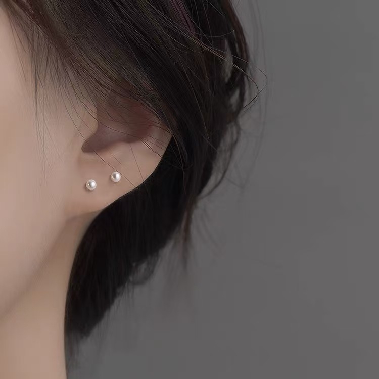 Yali Jewelry cercei din argint S999, geometrie retro, cu perle naturale de apă dulce — unisex