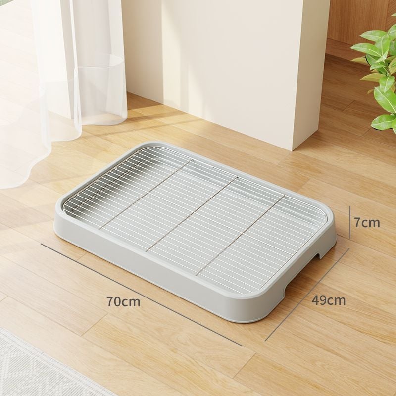 Psia toaleta – plastová miska na exkrety, dizajn proti šľapaniu, pre výcvik na záchod