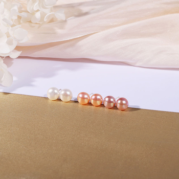 Náušnice zo striebra 925, s perlami, Geometrický dizajn, Dámsky kancelársky štýl