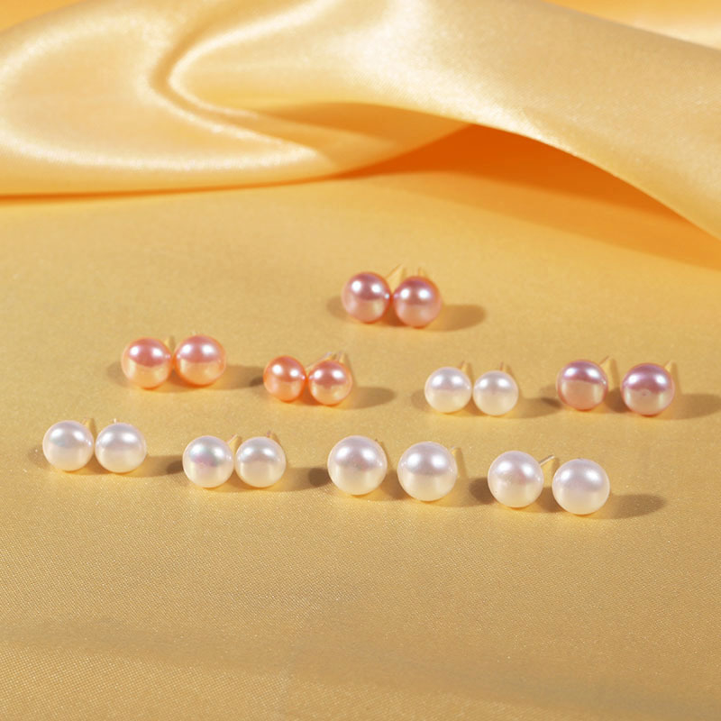 Náušnice zo striebra 925, s perlami, Geometrický dizajn, Dámsky kancelársky štýl