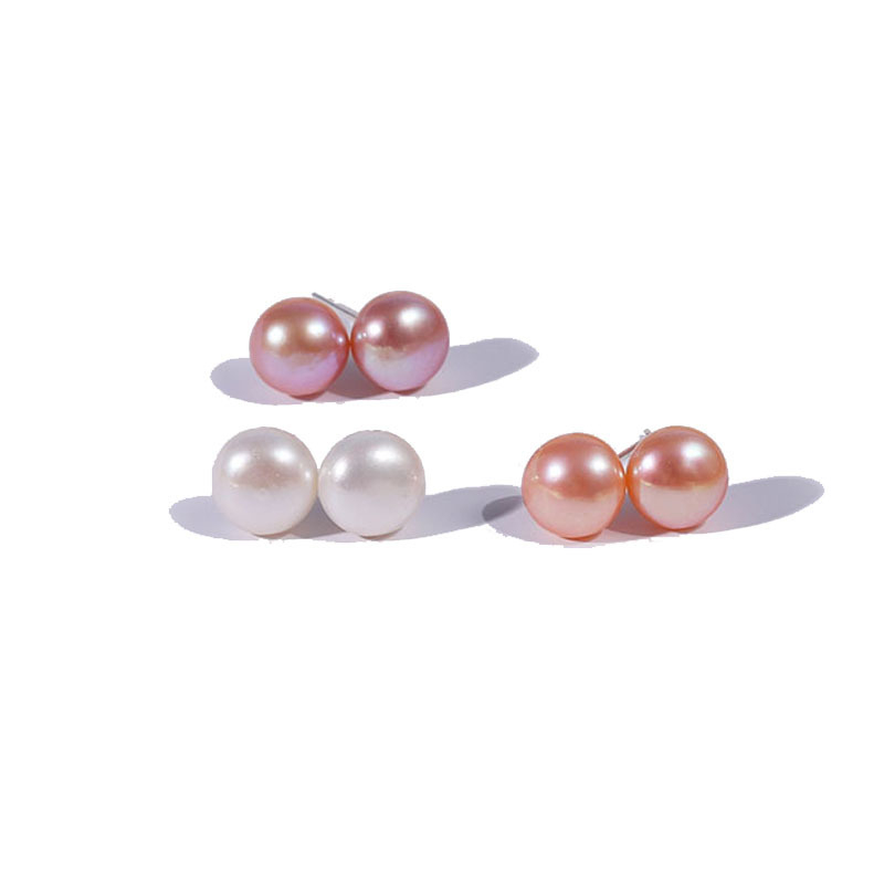 Náušnice zo striebra 925, s perlami, Geometrický dizajn, Dámsky kancelársky štýl