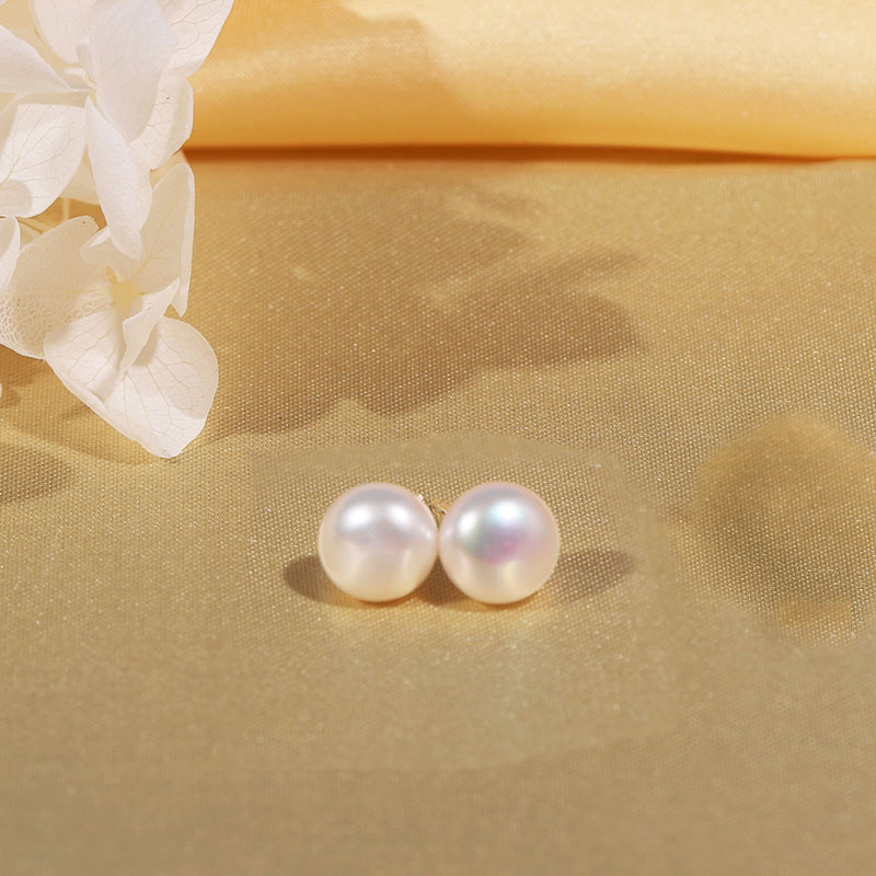 Náušnice zo striebra 925, s perlami, Geometrický dizajn, Dámsky kancelársky štýl