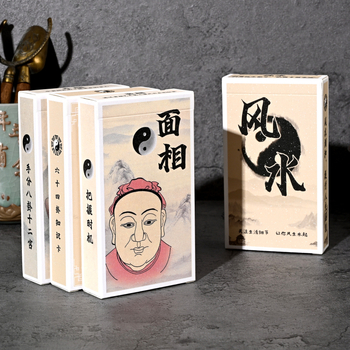 Karty na čítanie dlane a tváre s feng shui, I Ching Bagua pre veštenie — papierové kartičky; balenie: farebná krabička; vhodné pre 14+