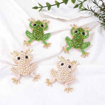 Náušnice Mi xuan, žabí tvar, zinková zliatina, elektroplátované, ľahký luxusný štýl