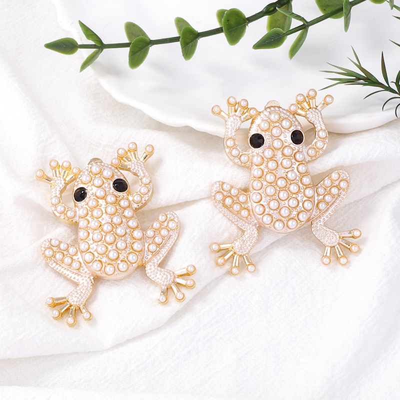 Náušnice Mi xuan, žabí tvar, zinková zliatina, elektroplátované, ľahký luxusný štýl