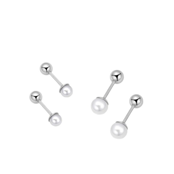 Titánacél fülbevalók elektropolírozott felülettel, nőknek – minimalist stílus