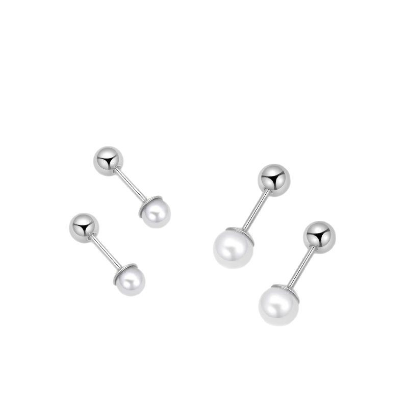 Titánacél fülbevalók elektropolírozott felülettel, nőknek – minimalist stílus