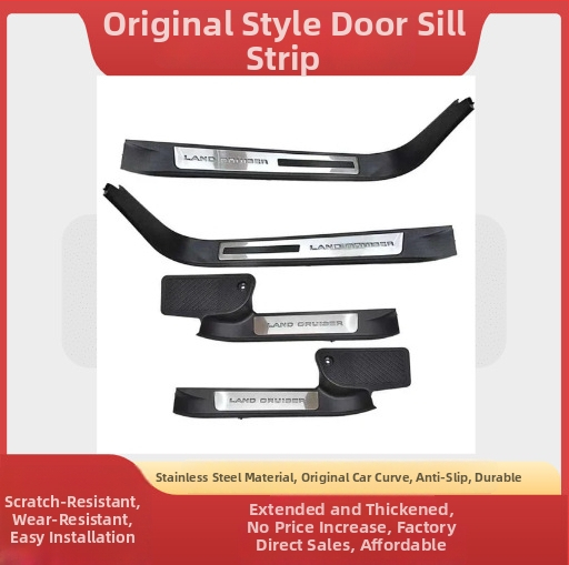 Jmt Nerezová oceľová dverová prahová lišta so svetlom pre Fj150/Fj200/Fj250 Prado AT