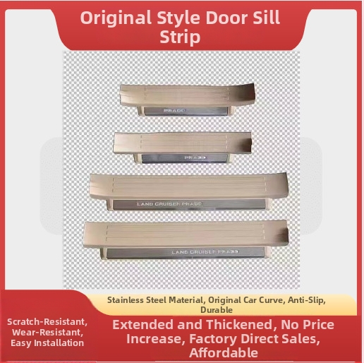 Jmt Nerezová oceľová dverová prahová lišta so svetlom pre Fj150/Fj200/Fj250 Prado AT