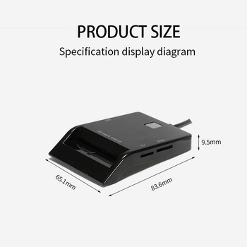 USB čitač pametnih kartica sa podrškom SIM/SD čipa; vanjska instalacija; kompatibilan s više OS-a; OEM i ispis logotipa dostupni