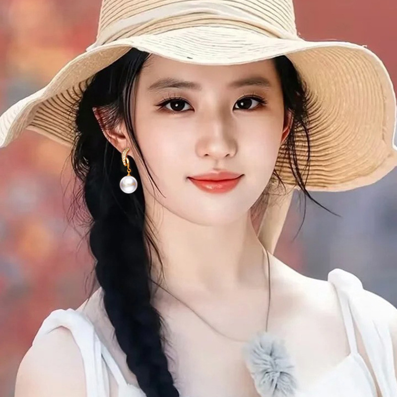 Gyöngy fülbevalók és fülklipszek, Piaoting, aranyozott réz alap, 925-ös ezüstposts, formák: szív, virág, masni, levél, geometriás, könnyű luxus stílus