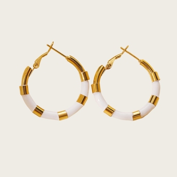 Naušnice od nehrđajućeg čelika - geometrijski krugovi, elektroplatiranje, Xiantong, ženski svakodnevni nakit