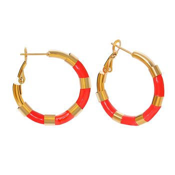 Naušnice od nehrđajućeg čelika - geometrijski krugovi, elektroplatiranje, Xiantong, ženski svakodnevni nakit