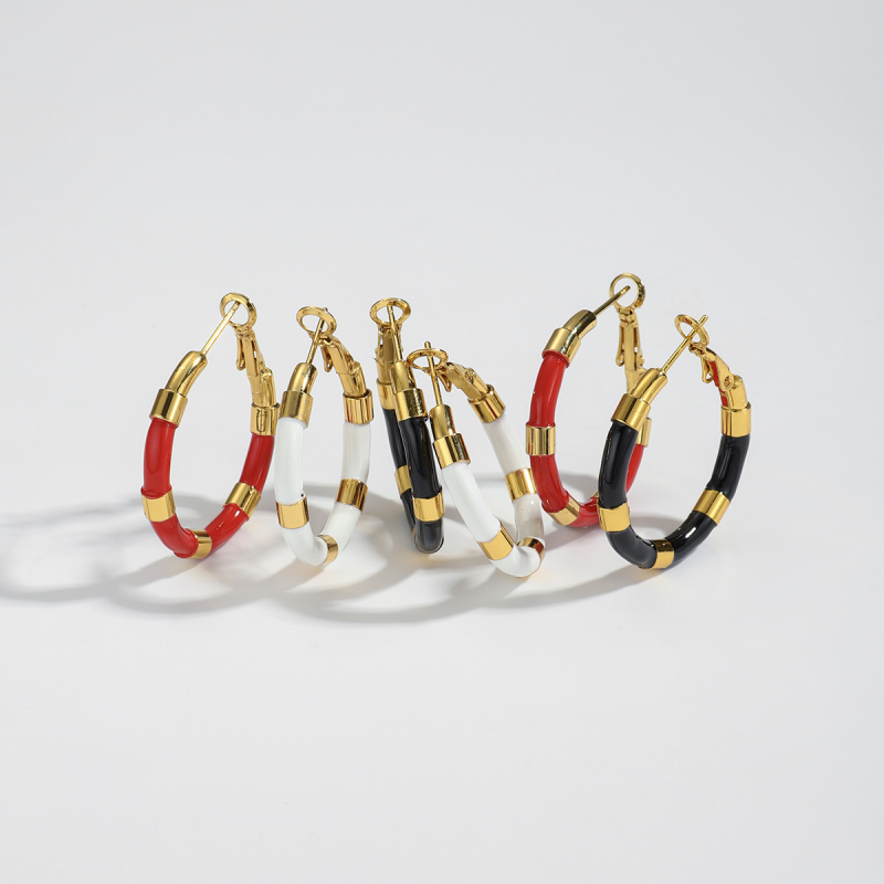 Naušnice od nehrđajućeg čelika - geometrijski krugovi, elektroplatiranje, Xiantong, ženski svakodnevni nakit