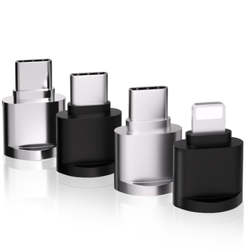 TYPE-C mobiltelefon kártyaolvasó, TF-kártya támogatás, USB 2.0 OTG, külső fém test