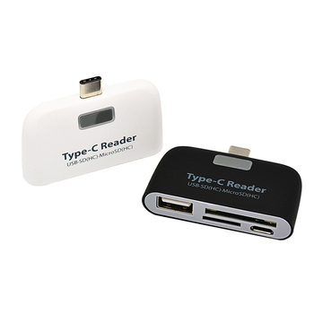 OTG 4-σε-1 αναγνώστης καρτών με USB-C/USB 2.0, SD/SDHC/TF — εξωτερικός για Apple iPhone/iPad, Android τηλέφωνα, υπολογιστές και tablet
