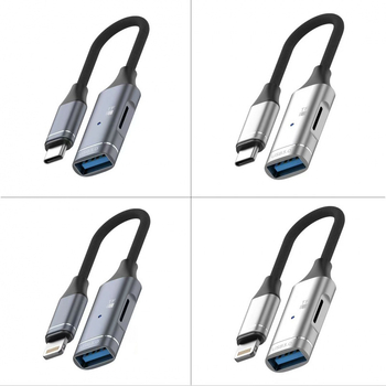 Type-C TF čitač kartica OTG adapter USB 3.0, vanjski, kućište od aluminijske legure