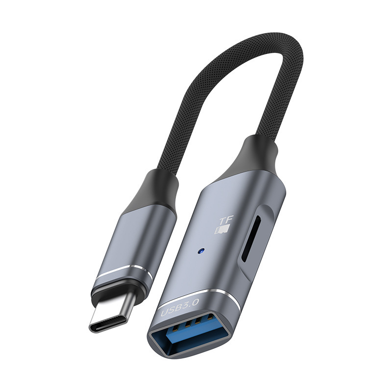 Type-C TF čitač kartica OTG adapter USB 3.0, vanjski, kućište od aluminijske legure