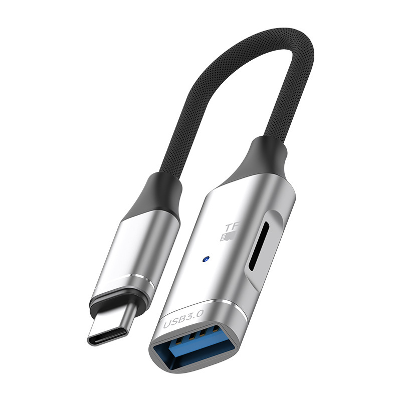 Type-C TF čitač kartica OTG adapter USB 3.0, vanjski, kućište od aluminijske legure