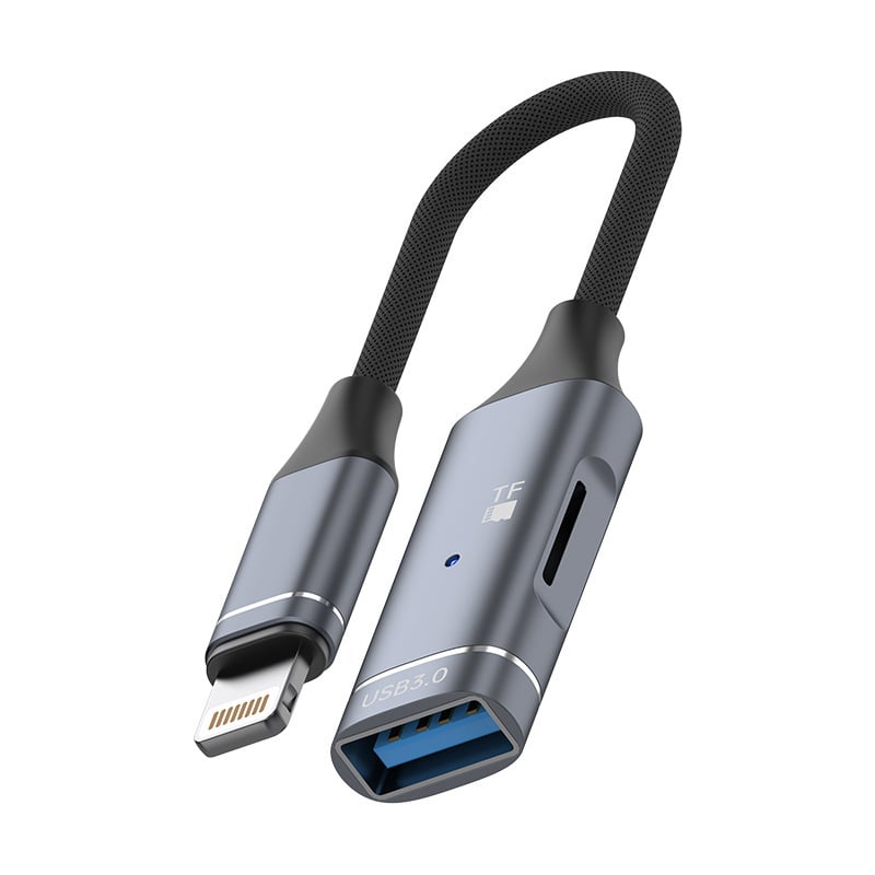 Type-C TF čitač kartica OTG adapter USB 3.0, vanjski, kućište od aluminijske legure