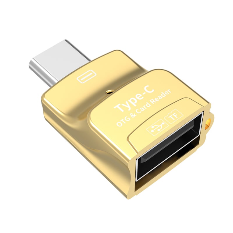 Jaya JY-270 USB-C OTG čitač kartica za mobitele, dvostruka funkcija: podrška TF kartici i USB disku, kompatibilan s Apple i Huawei
