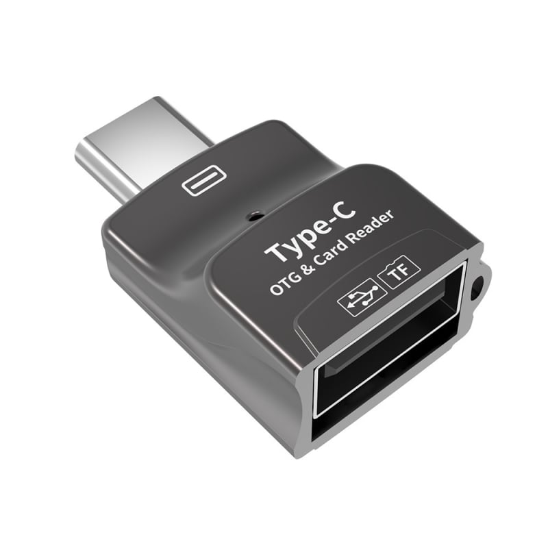 Jaya JY-270 USB-C OTG čitač kartica za mobitele, dvostruka funkcija: podrška TF kartici i USB disku, kompatibilan s Apple i Huawei