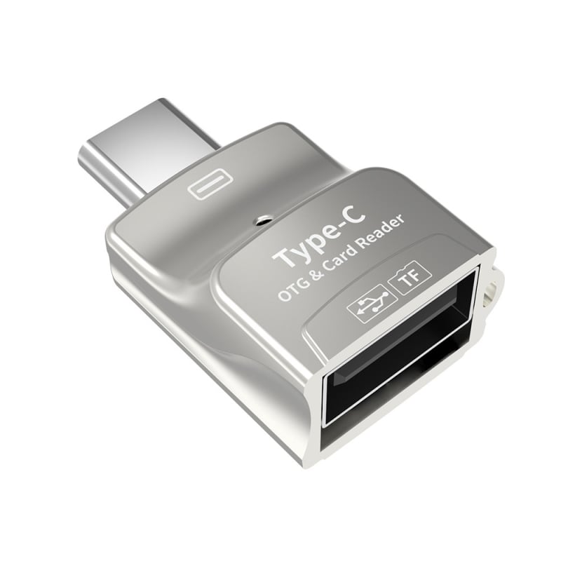 Jaya JY-270 USB-C OTG čitač kartica za mobitele, dvostruka funkcija: podrška TF kartici i USB disku, kompatibilan s Apple i Huawei