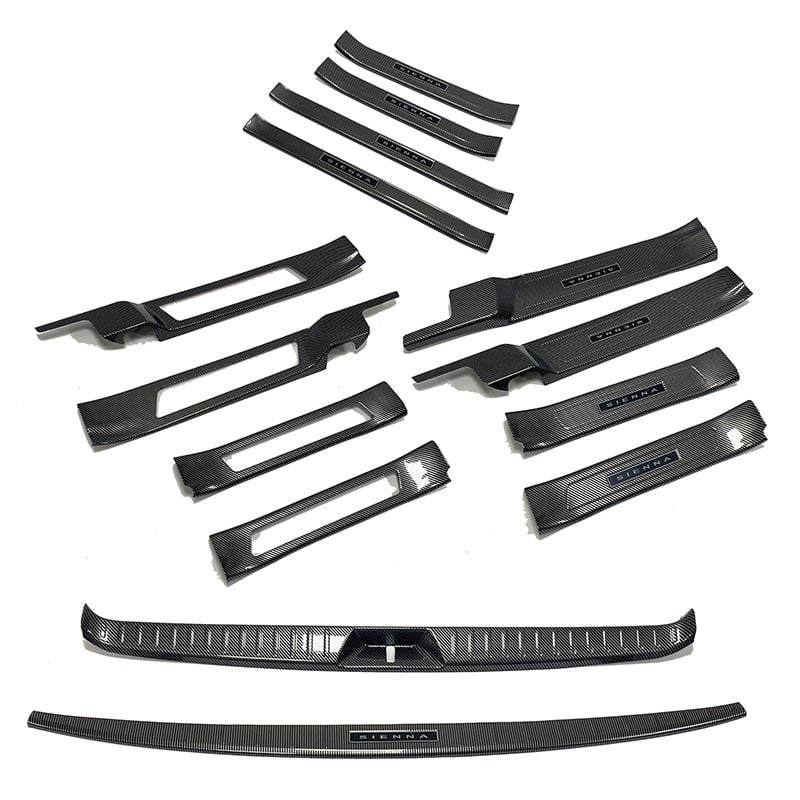 Σετ προστατευτικών λωρίδων πορτών και καλυπτικών πεδιών για Toyota Sienna 2021 – Πλαστικό, προστασία χώρου αποσκευών και πίσω πόρτας