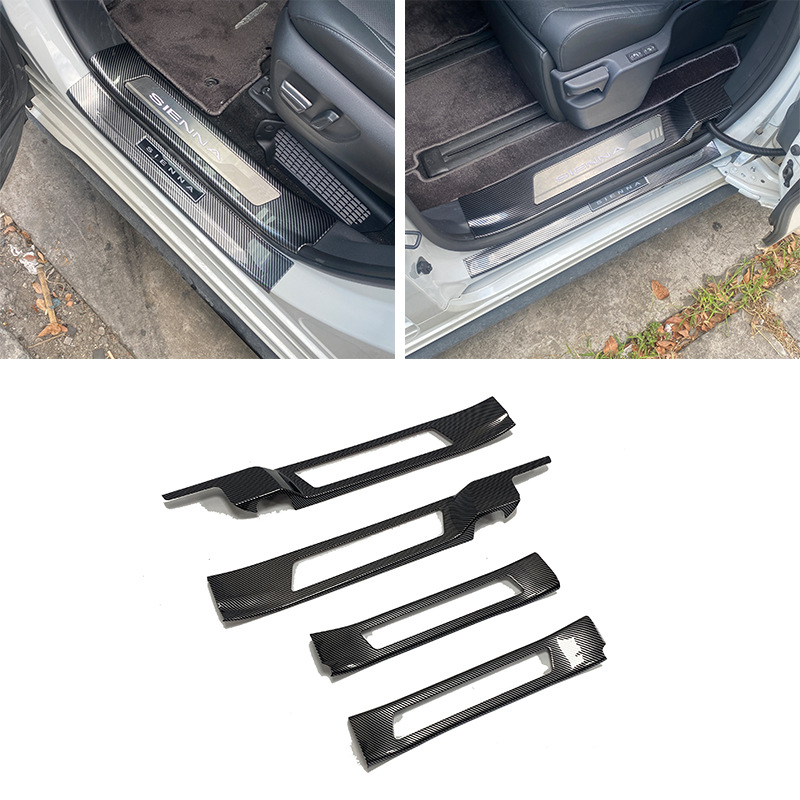 Σετ προστατευτικών λωρίδων πορτών και καλυπτικών πεδιών για Toyota Sienna 2021 – Πλαστικό, προστασία χώρου αποσκευών και πίσω πόρτας