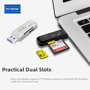 USB 3.0 Čítačka kariet pre TF/SDXC – 2 v 1 pre DSLR a digitálnu kameru