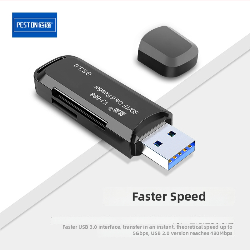 USB 3.0 Čítačka kariet pre TF/SDXC – 2 v 1 pre DSLR a digitálnu kameru