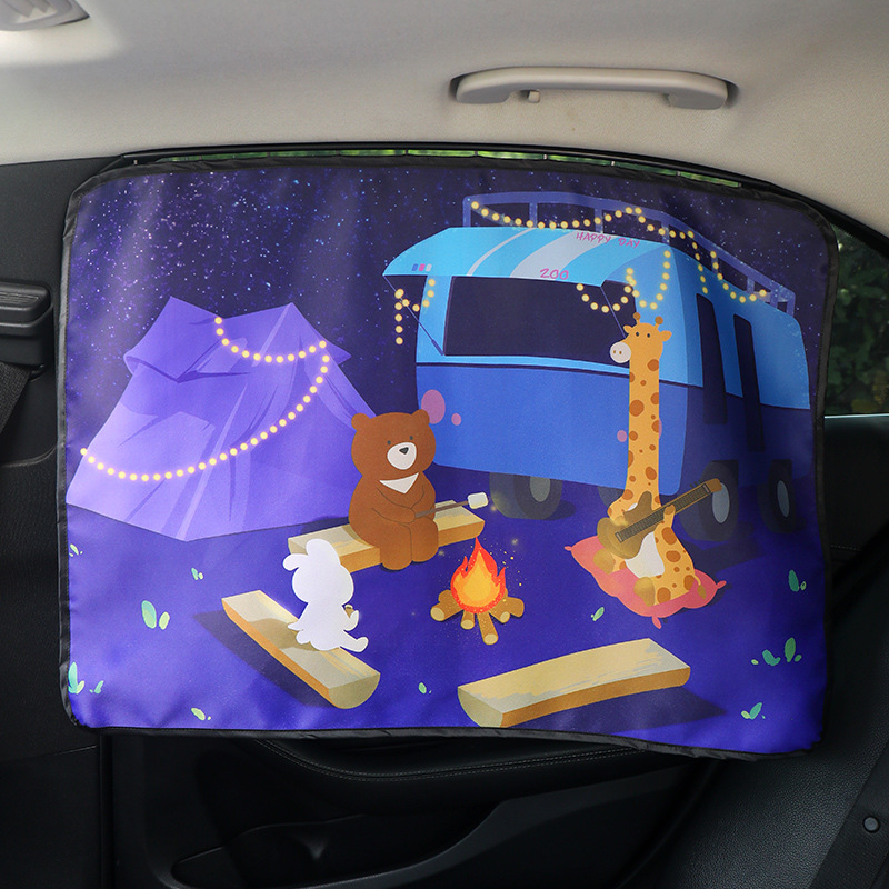 Μαγνητικό σκίαστρο παραθύρου για καρότσι μωρού, πολυεστερικό, προσαρμοστικό, γενική συμβατότητα, κρεμαστό σύστημα, διαθέσιμο ιδιωτικής ετικέτας