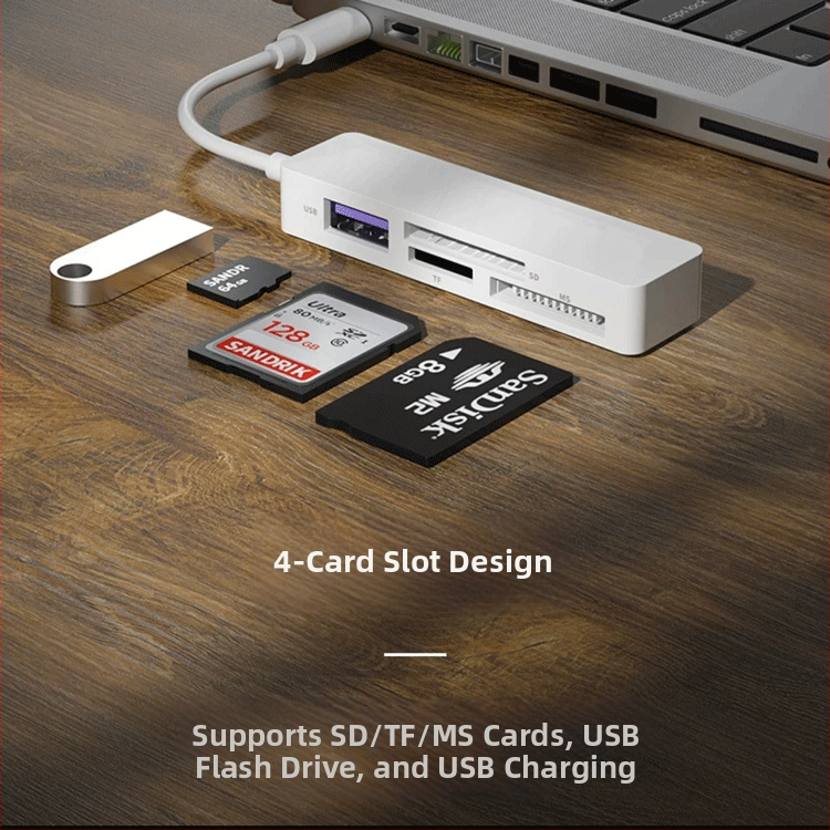 Négy az egyben USB 2.0 OTG kártyaolvasó SD, TF, MS Pro