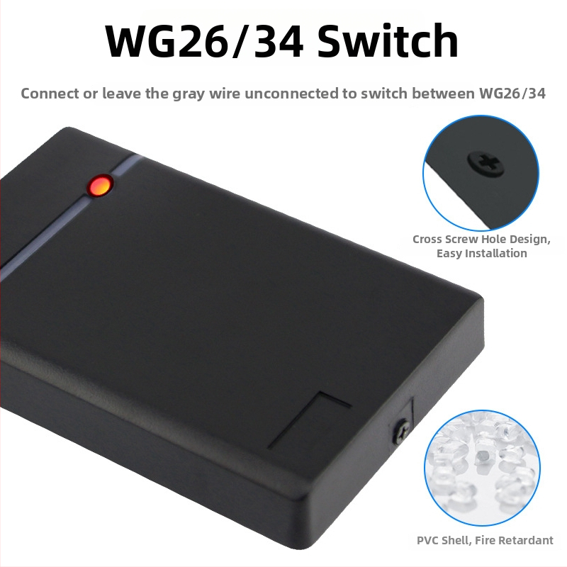 Bezkontaktni čitač IC/ID karti za pristup s tipkovnicom – 13,56 MHz, vrijeme čitanja 0,2 s, model KA15-M26/34, memorija 100000