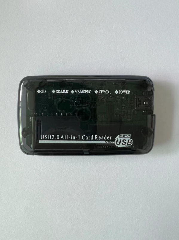 RYC44 USB 2.0 čitač memorijskih kartica — vanjski, sve-u-jednom, podržava CF, SD/SDHC, MicroSD, MMC, MS Pro Duo, RS-MMC