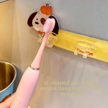 Suport pentru periuțe de dinți, montat pe perete, fără găuri, acrilic, pentru periuțe electrice, potrivit pentru o familie de trei