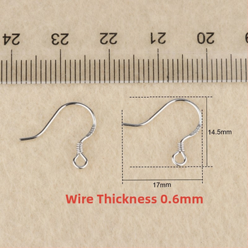 Yong Meng auskarai su ausies kabliuku iš 925 sidabro, natūralus stilius, kodas 020