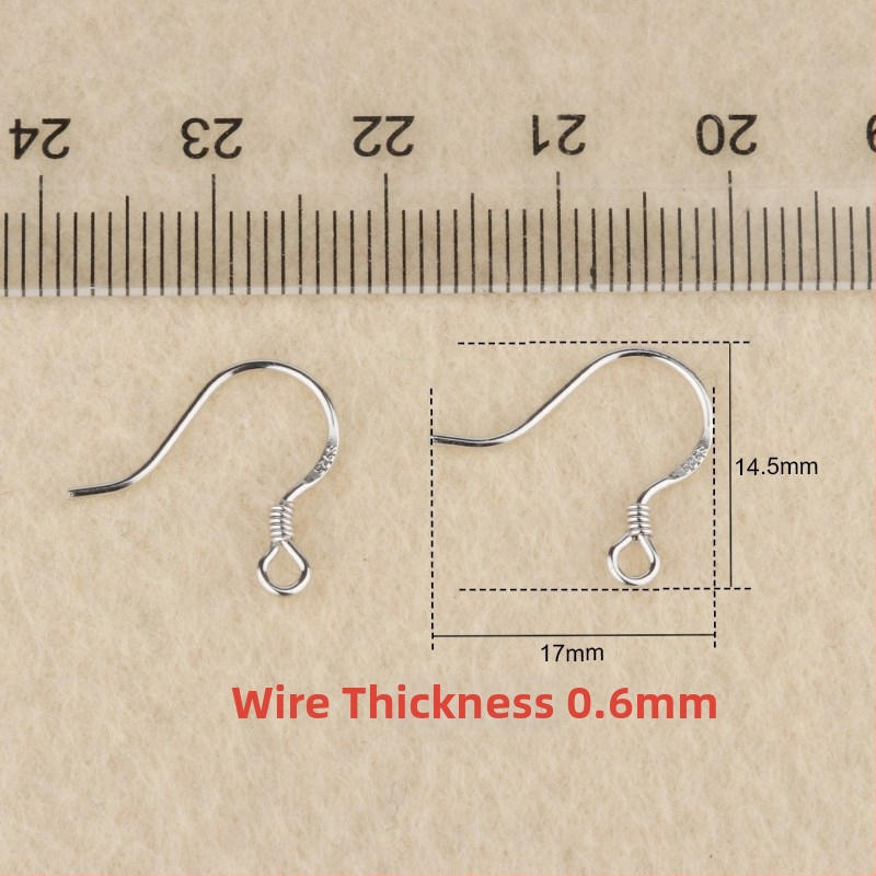 Yong Meng auskarai su ausies kabliuku iš 925 sidabro, natūralus stilius, kodas 020
