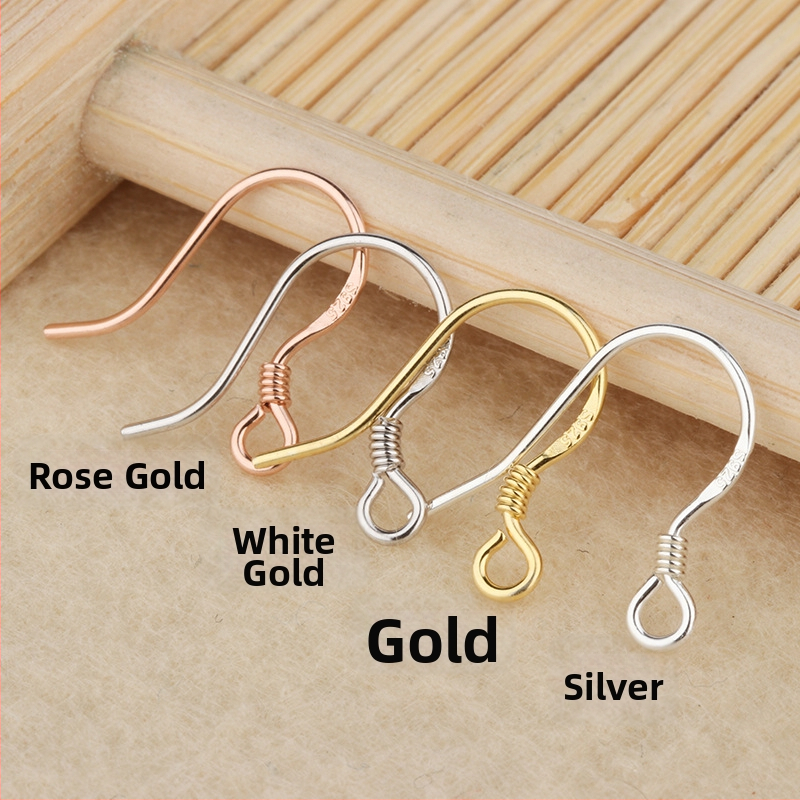 Yong Meng auskarai su ausies kabliuku iš 925 sidabro, natūralus stilius, kodas 020