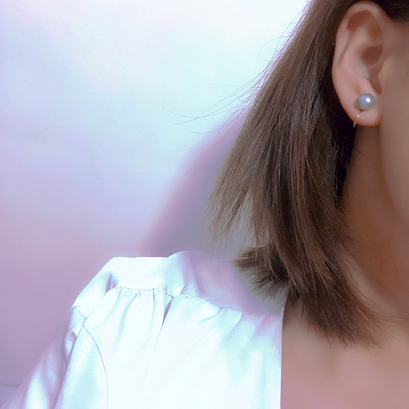 Gyöngyös fülklip nőknek, kézzel készített, 14K aranyinjektált bevonat, mosquito coil-ihletésű dizájn