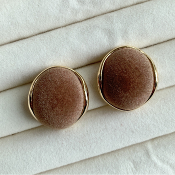 Női fülbevaló, geometriai dizájn, cinkötvözet, elektroplakolás, réz tüske