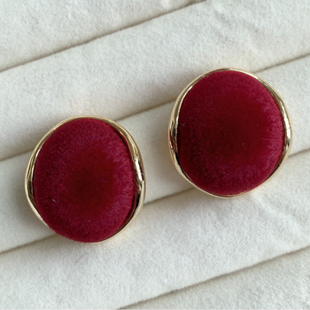 Női fülbevaló, geometriai dizájn, cinkötvözet, elektroplakolás, réz tüske