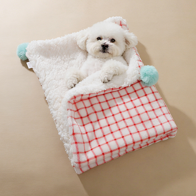 Saltea de dormit pentru câini, căldură de iarnă, lavabilă, instalare gratuită, cuib pentru animale de companie (Origine: Zhejiang, Brand: Le shuang pet supplies)