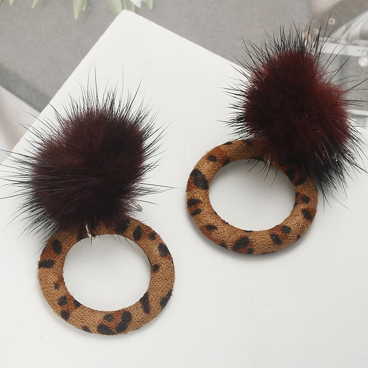 Naušnice - Geometrijski stil, Materijal: korejski velur, Pakiranje: neovisno pakiranje, Prilagodba: Da