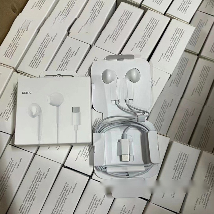 iekšējās auss ar kabeli austiņas ar iebūvētu vadību, dinamisks draiveris, troksņu samazināšana, spēcīgs bas, saderīgas ar iOS