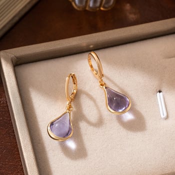 Chuang Duo γυάλινα σκουλαρίκια σε σχήμα σταγόνας – για γυναίκες, υλικό: γυαλί